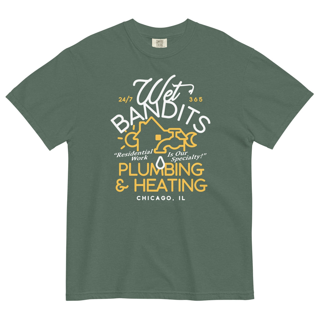 Wet Bandits Plumbing & Heating Men's Relaxed Fit Tee Hoodie, Sweatshirt | CoreVibeTees.com (Image 2)