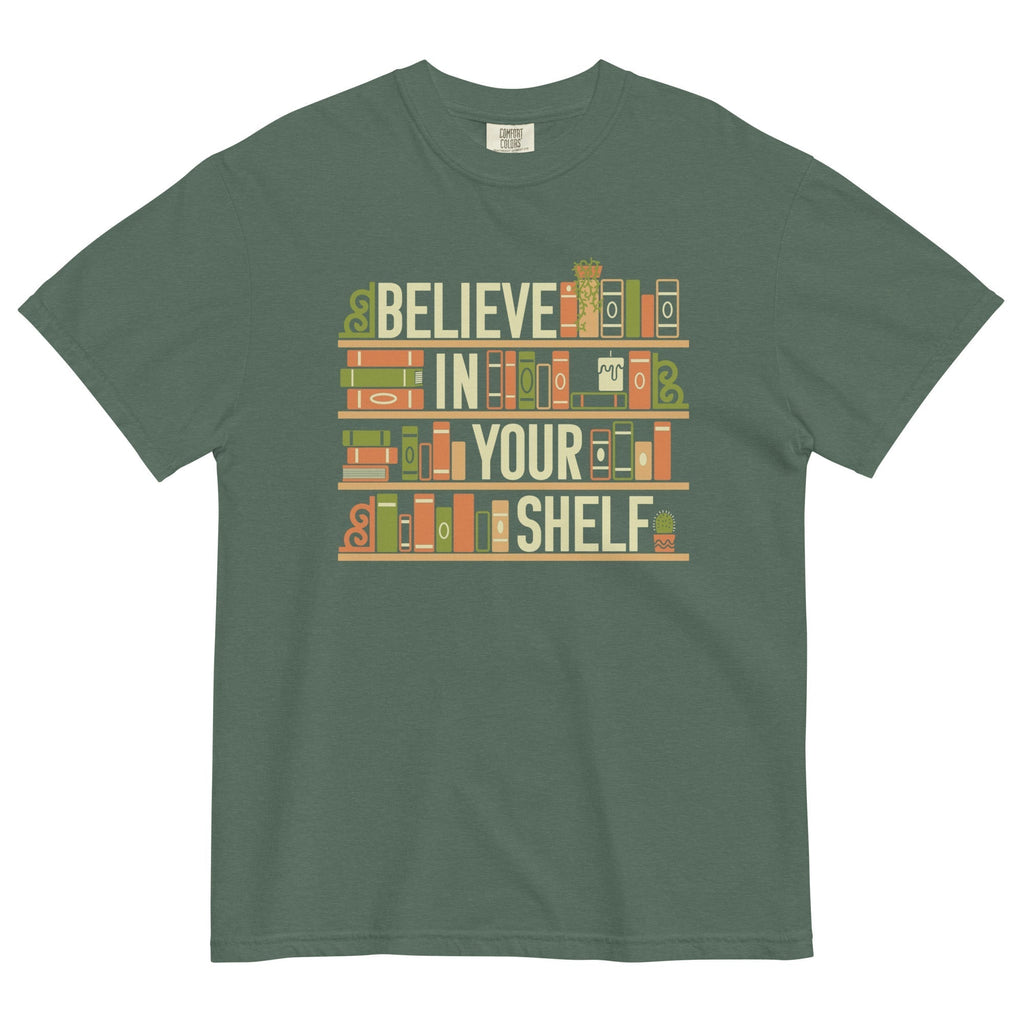 Believe In Your Shelf Men's Relaxed Fit Tee Hoodie, Sweatshirt | CoreVibeTees.com (Image 5)