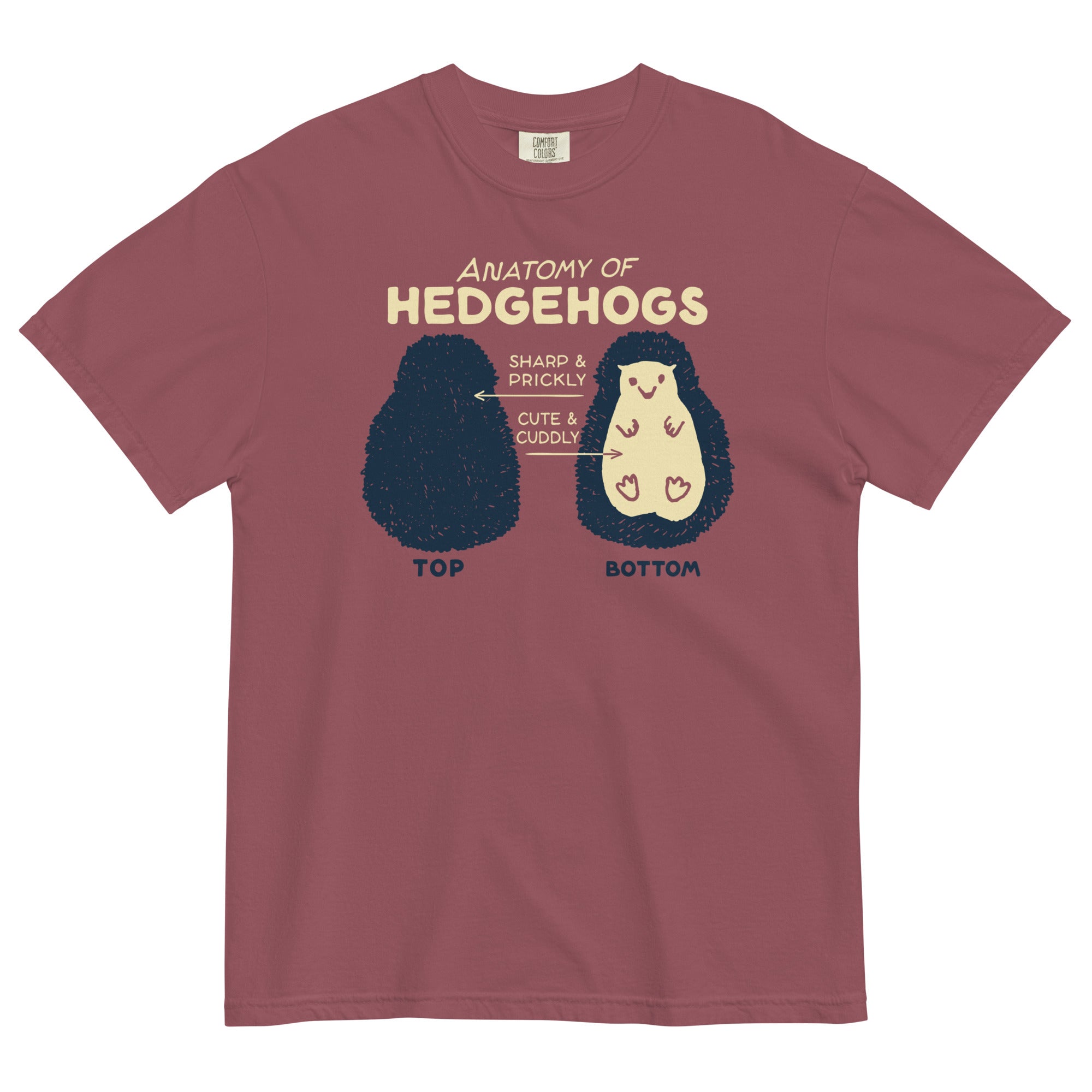 Anatomy Of Hedgehogs Men's Relaxed Fit Tee Hoodie, Sweatshirt | CoreVibeTees.com (Image 2)