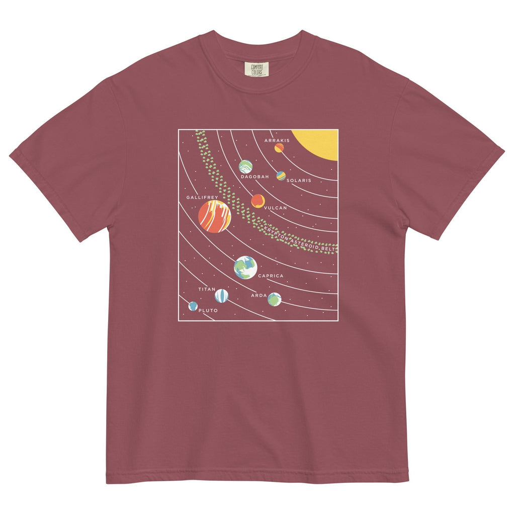 9 Planets Men's Relaxed Fit Tee Hoodie, Sweatshirt | CoreVibeTees.com (Image 4)