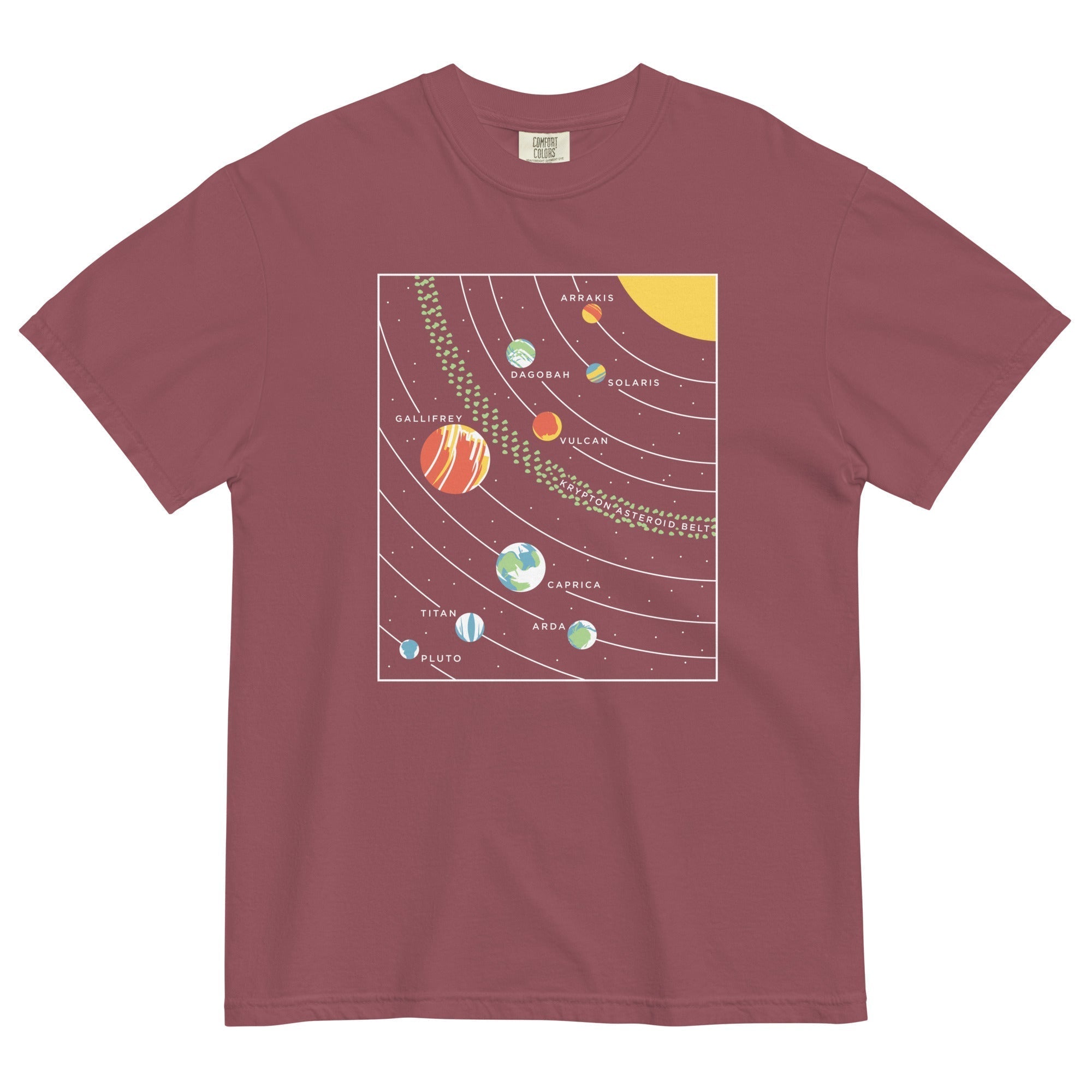 9 Planets Men's Relaxed Fit Tee Hoodie, Sweatshirt | CoreVibeTees.com (Image 4)