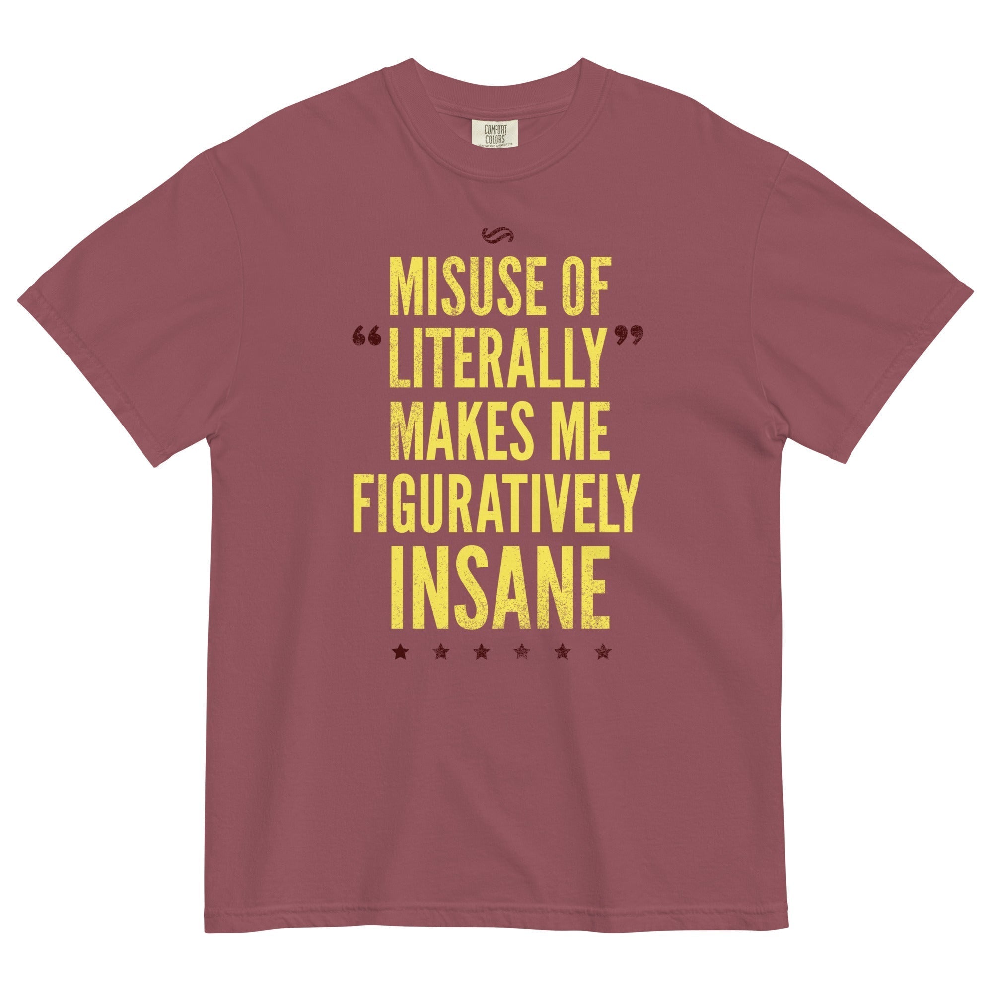 Misuse of Literally Makes Me Figuratively Insane Men's Relaxed Fit Tee Hoodie, Sweatshirt | CoreVibeTees.com (Image 3)