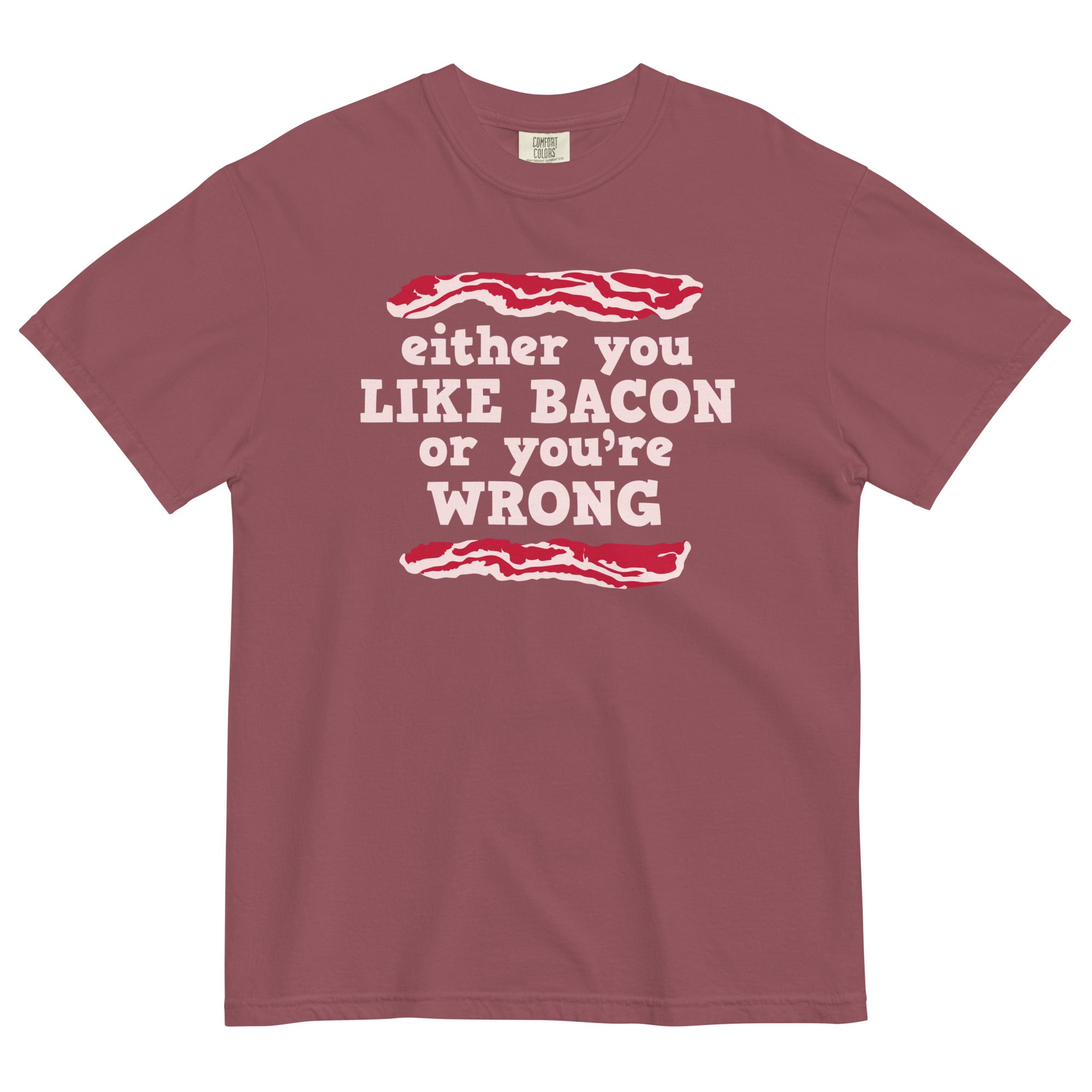 Either You Like Bacon Or You're Wrong Men's Relaxed Fit Tee Hoodie, Sweatshirt | CoreVibeTees.com (Image 3)