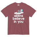 Aliens Believe In You Men's Relaxed Fit Tee Hoodie, Sweatshirt | CoreVibeTees.com (Image 1)