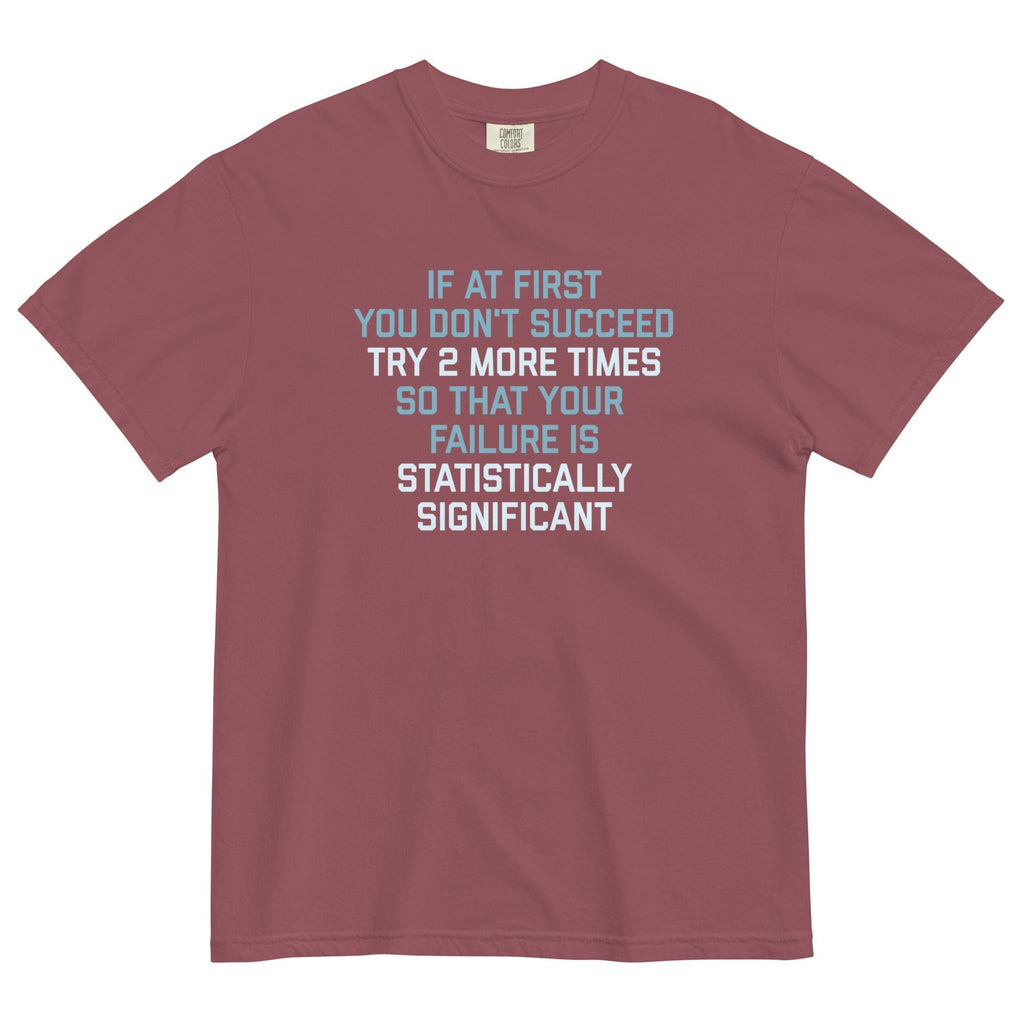 Try 2 More Times So That Your Failure Is Statistically Significant Men's Relaxed Fit Tee Hoodie, Sweatshirt (Image 1)