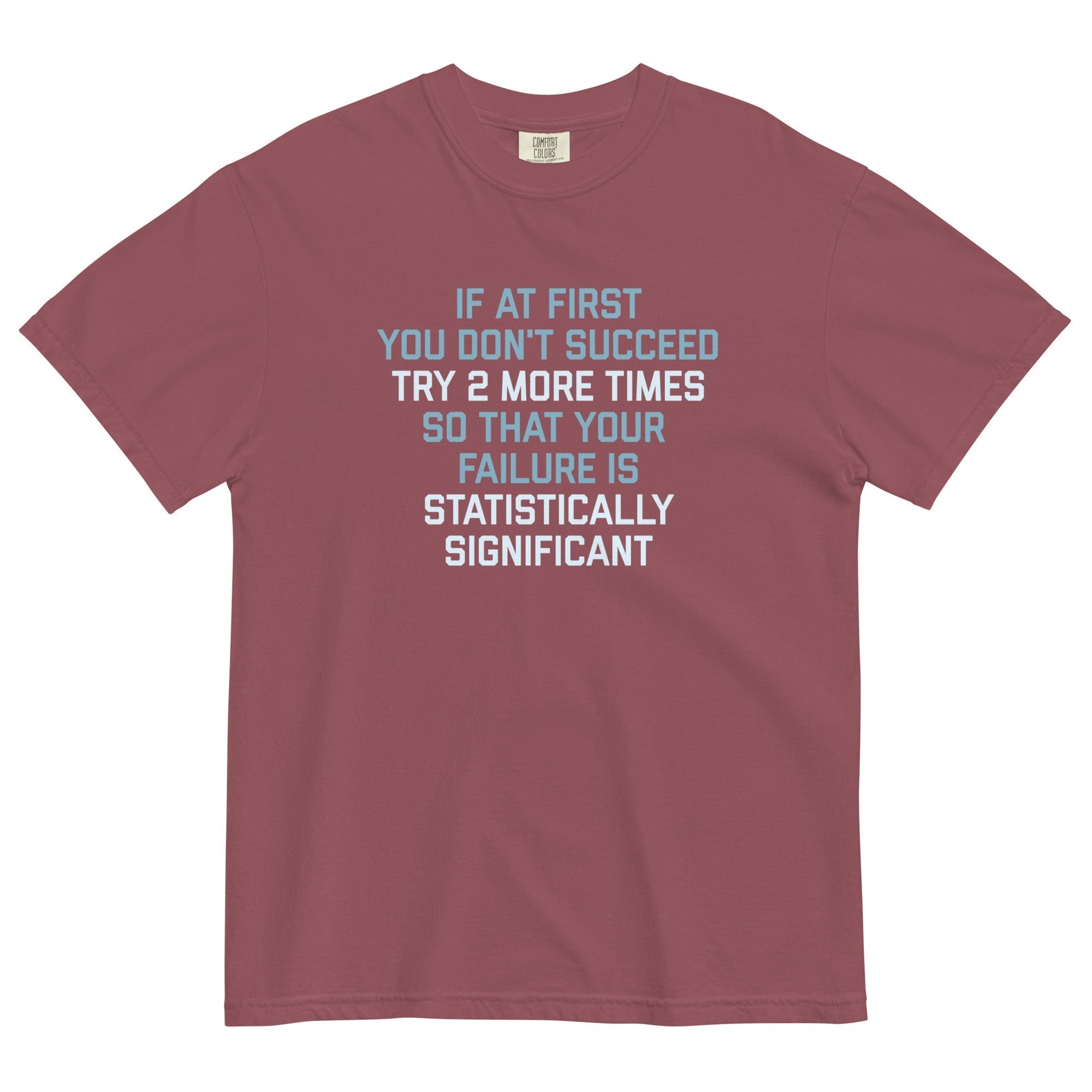 Try 2 More Times So That Your Failure Is Statistically Significant Men's Relaxed Fit Tee Hoodie, Sweatshirt (Image 1)