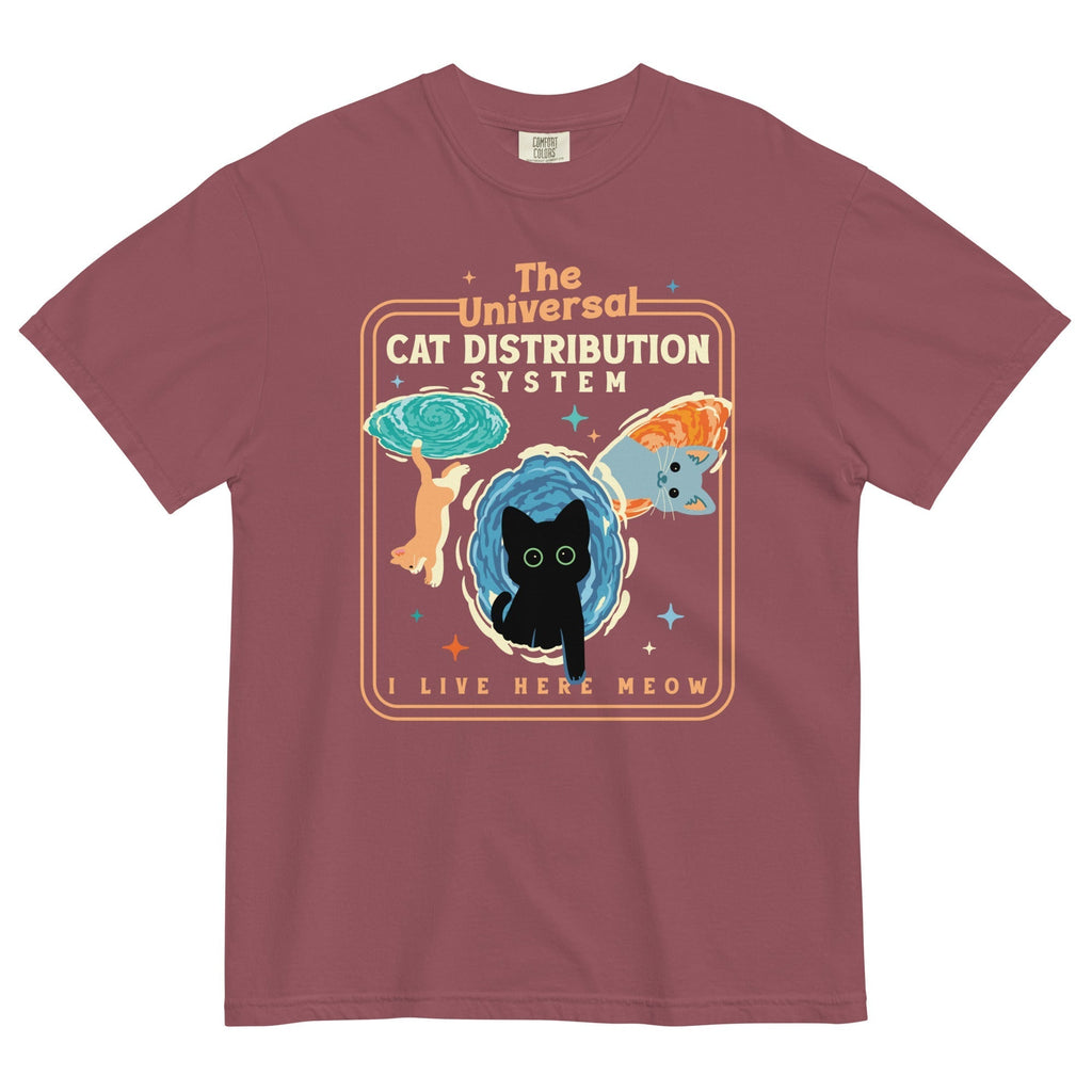 The Universal Cat Distribution System Men's Relaxed Fit Tee Hoodie, Sweatshirt | CoreVibeTees.com (Image 3)