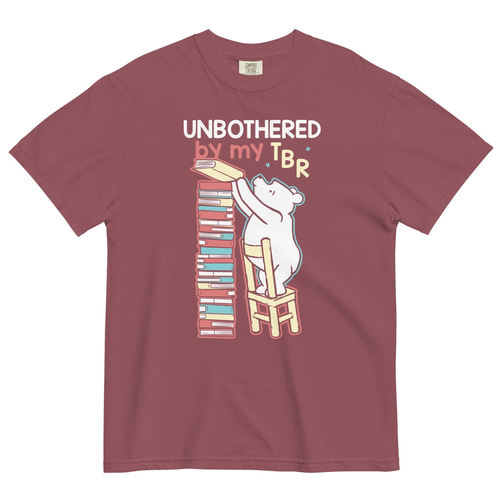 Unbothered By My TBR Men's Relaxed Fit Tee Hoodie, Sweatshirt | CoreVibeTees.com (Image 4)
