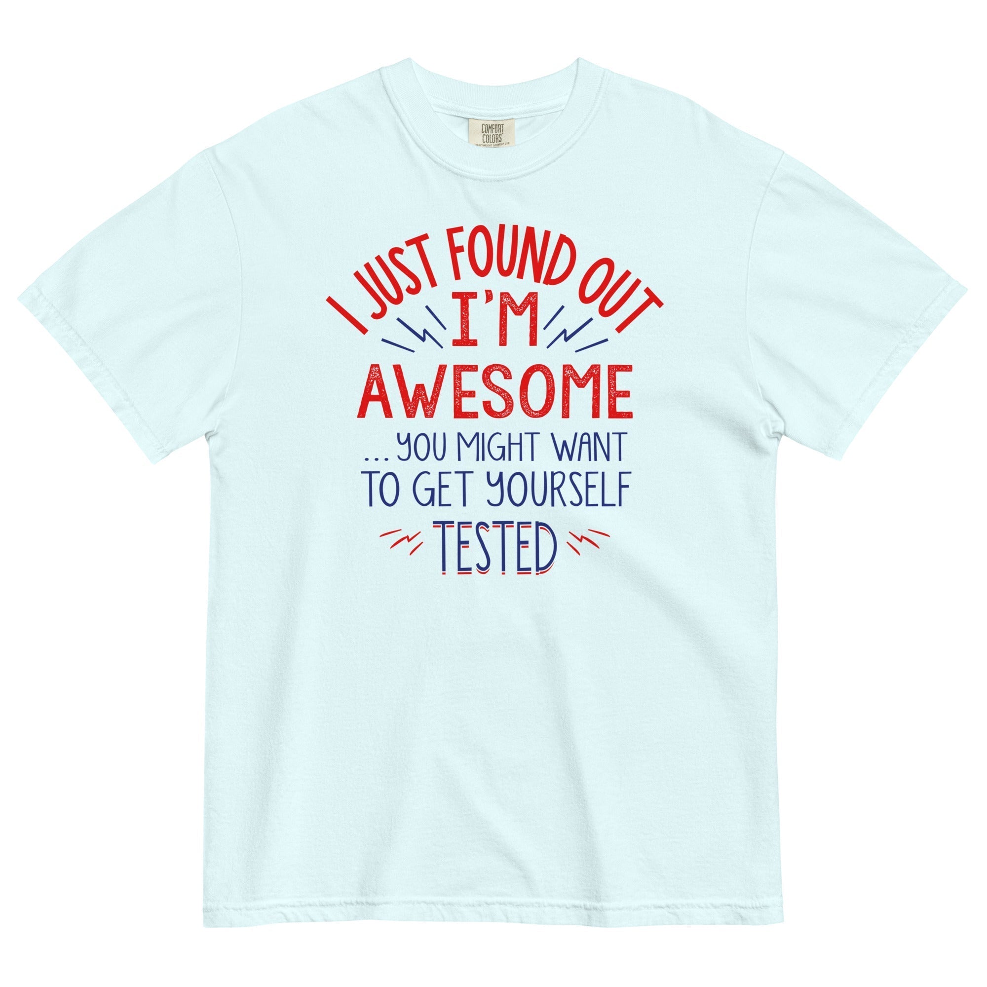 I'm Awesome, Get Yourself Tested Men's Relaxed Fit Tee Hoodie, Sweatshirt | CoreVibeTees.com (Image 3)