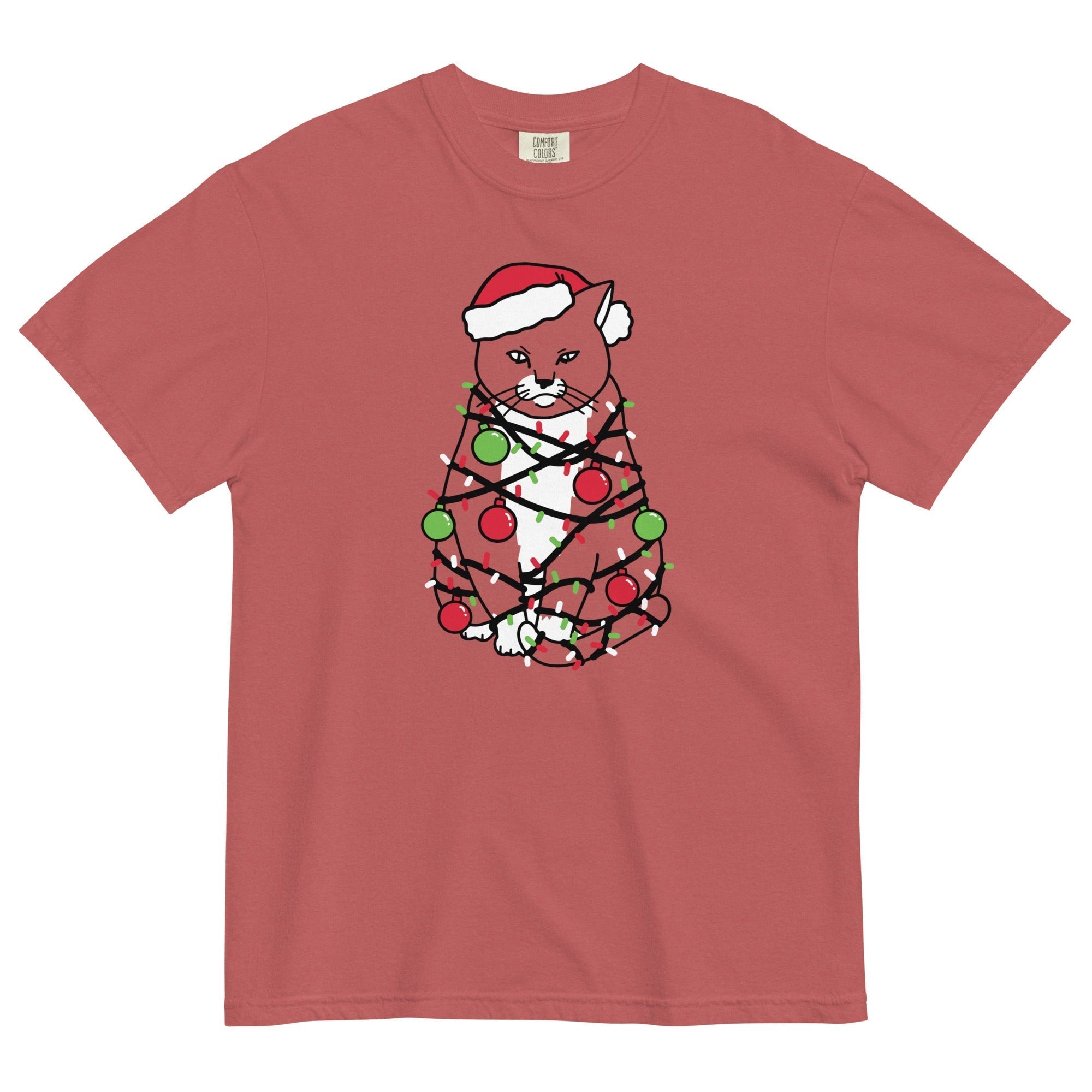 Meowy Christmas Men's Relaxed Fit Tee Hoodie, Sweatshirt | CoreVibeTees.com (Image 3)