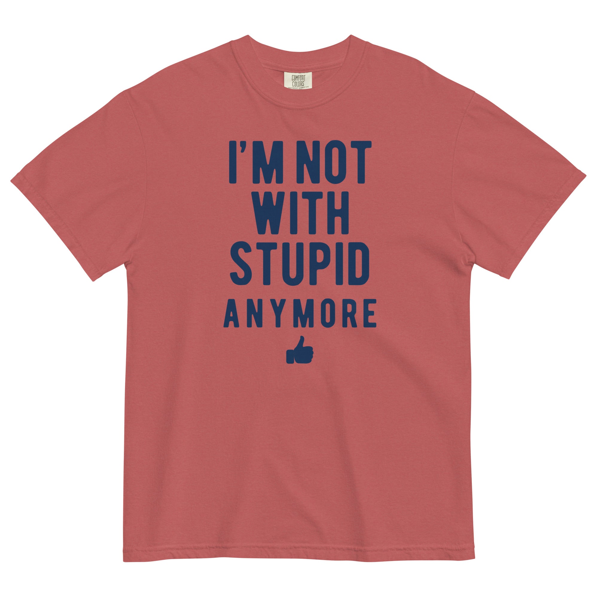 I'm Not With Stupid Anymore Men's Relaxed Fit Tee Hoodie, Sweatshirt | CoreVibeTees.com (Image 2)