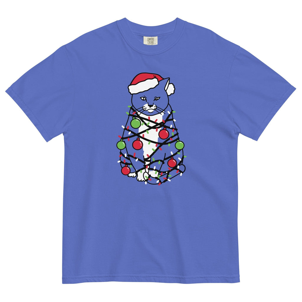 Meowy Christmas Men's Relaxed Fit Tee Hoodie, Sweatshirt | CoreVibeTees.com (Image 4)