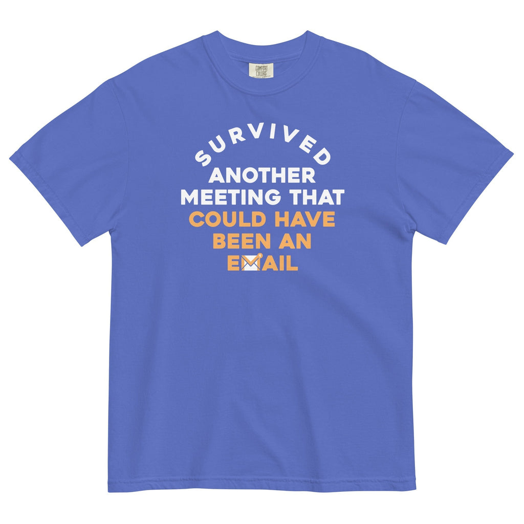Survived Another Meeting Men's Relaxed Fit Tee Hoodie, Sweatshirt | CoreVibeTees.com (Image 3)