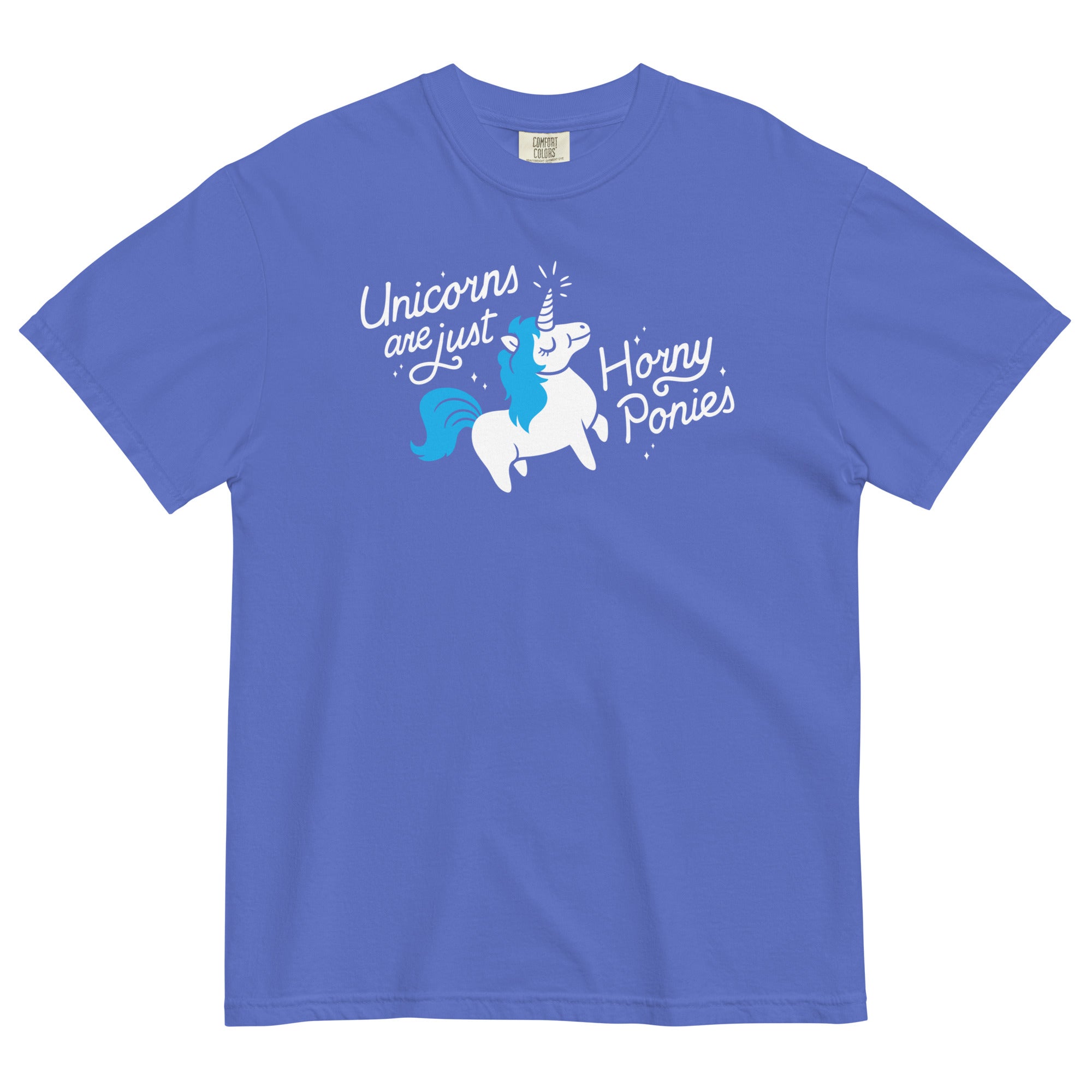 Unicorns Are Just Horny Ponies Men's Relaxed Fit Tee Hoodie, Sweatshirt | CoreVibeTees.com (Image 4)
