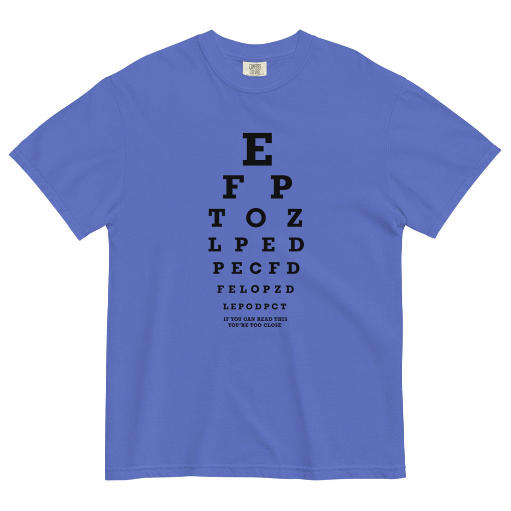 Too Close Eye Chart Men's Relaxed Fit Tee Hoodie, Sweatshirt | CoreVibeTees.com (Image 2)