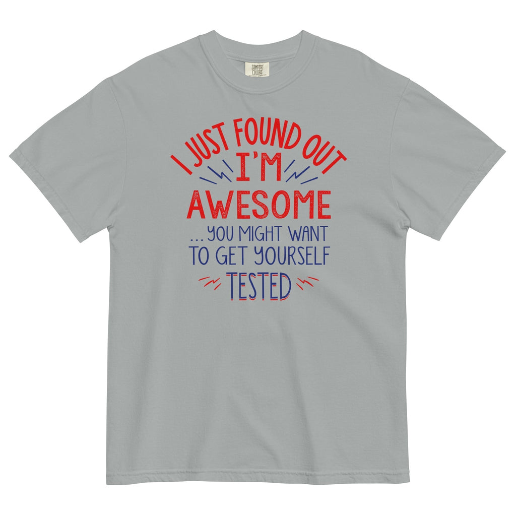 I'm Awesome, Get Yourself Tested Men's Relaxed Fit Tee Hoodie, Sweatshirt | CoreVibeTees.com (Image 2)
