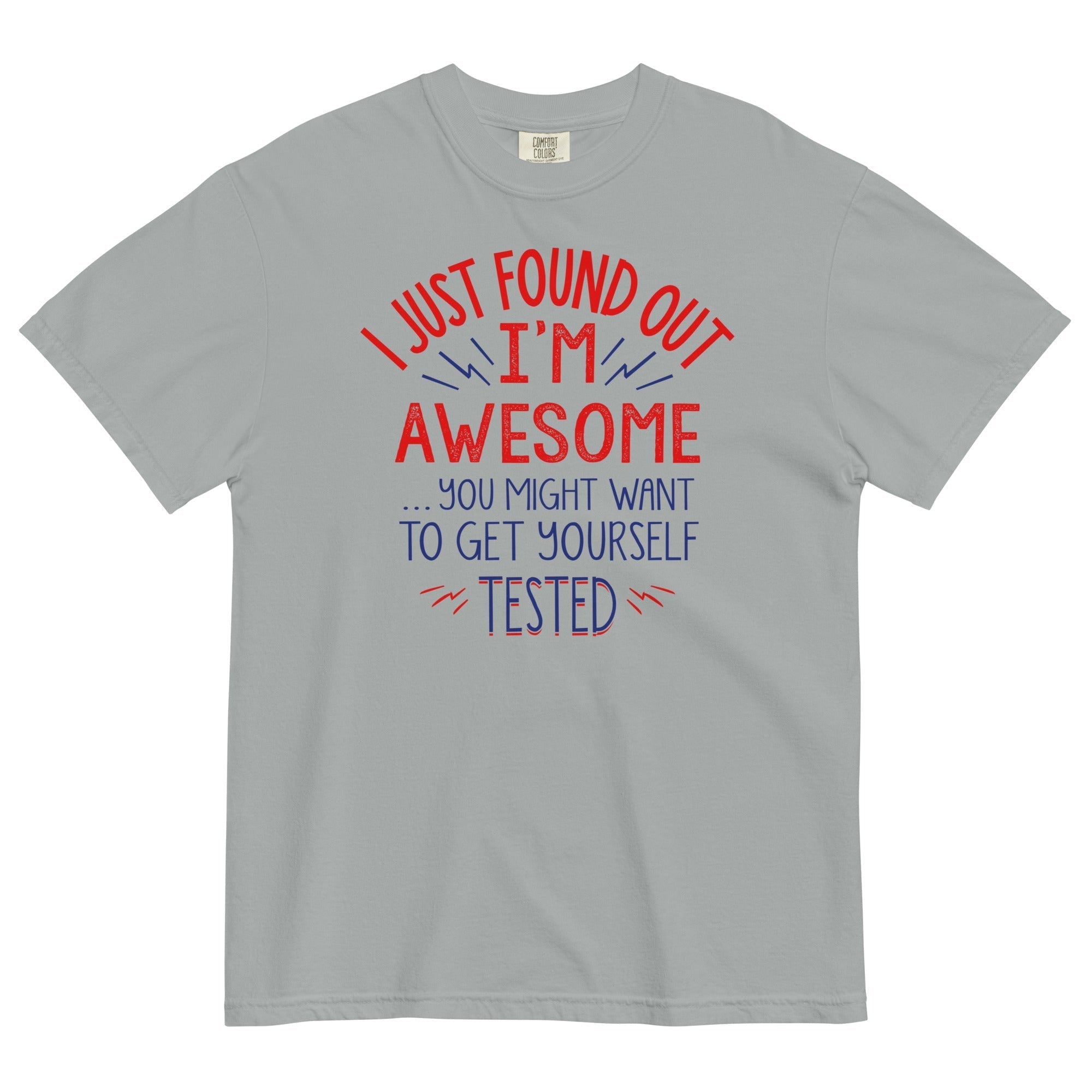 I'm Awesome, Get Yourself Tested Men's Relaxed Fit Tee Hoodie, Sweatshirt | CoreVibeTees.com (Image 2)