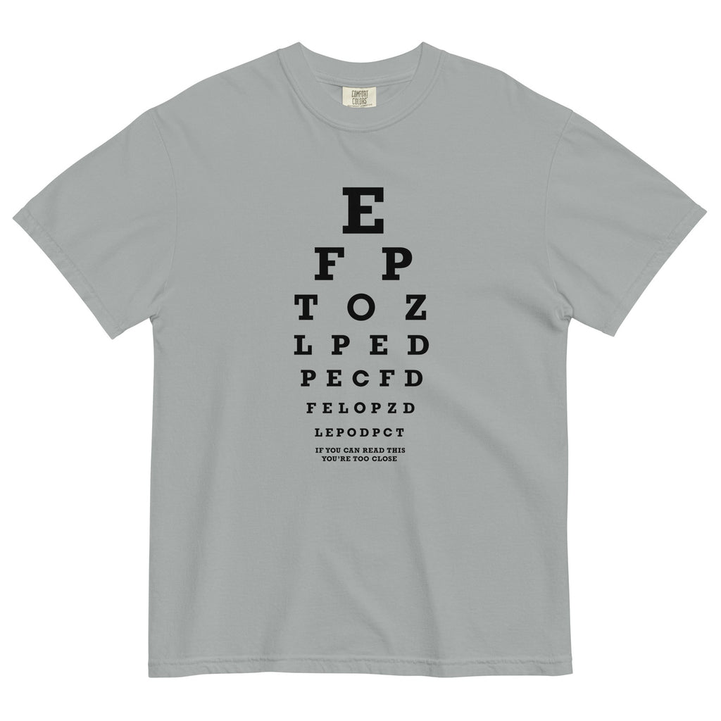 Too Close Eye Chart Men's Relaxed Fit Tee Hoodie, Sweatshirt | CoreVibeTees.com (Image 1)