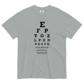 Too Close Eye Chart Men's Relaxed Fit Tee Hoodie, Sweatshirt | CoreVibeTees.com (Image 1)