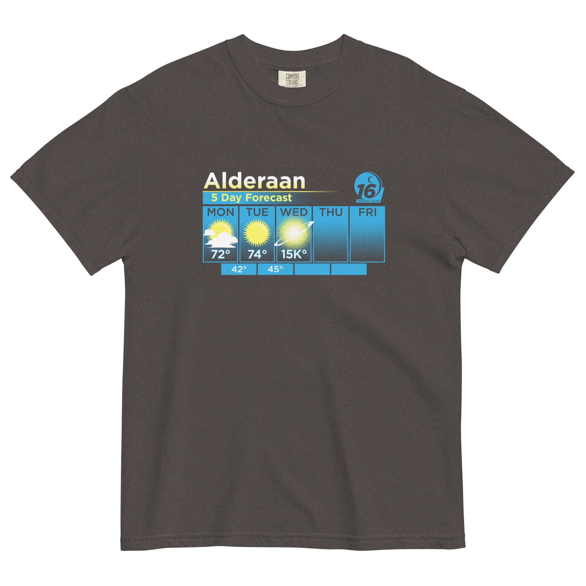 Alderaan 5 Day Forecast Men's Relaxed Fit Tee Hoodie, Sweatshirt | CoreVibeTees.com (Image 3)