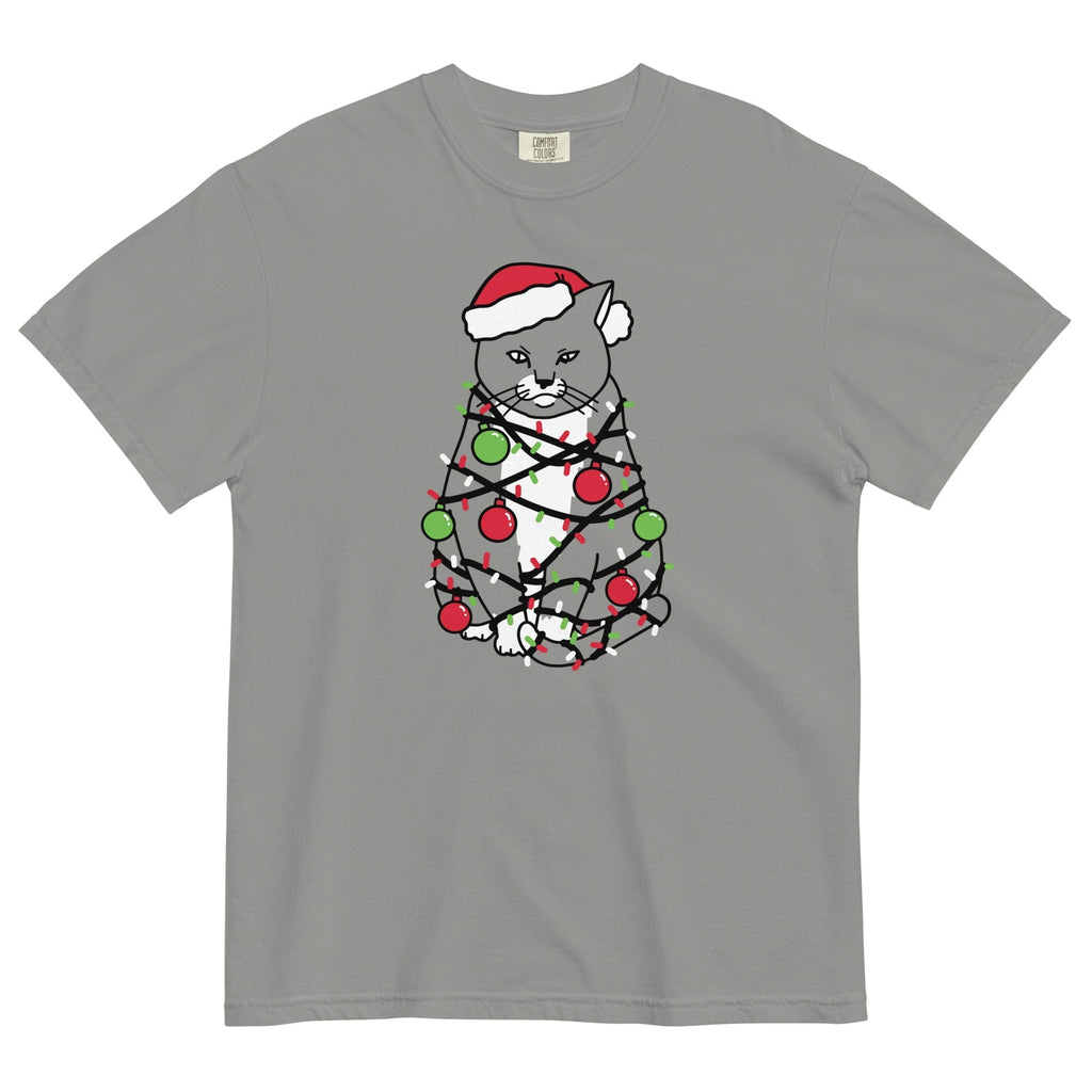 Meowy Christmas Men's Relaxed Fit Tee Hoodie, Sweatshirt | CoreVibeTees.com (Image 1)