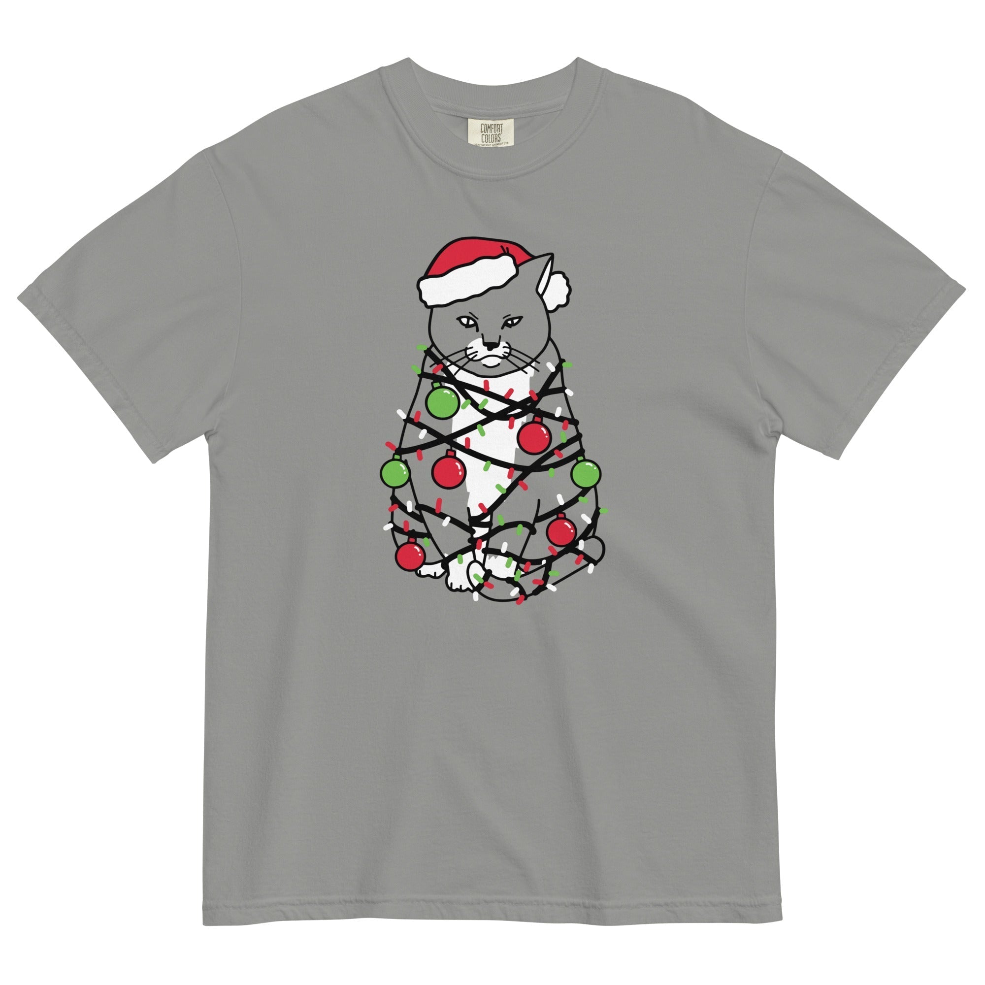 Meowy Christmas Men's Relaxed Fit Tee Hoodie, Sweatshirt | CoreVibeTees.com (Image 1)