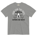 Here For The Cats, Humans Are Gross Men's Relaxed Fit Tee Hoodie, Sweatshirt | CoreVibeTees.com (Image 1)