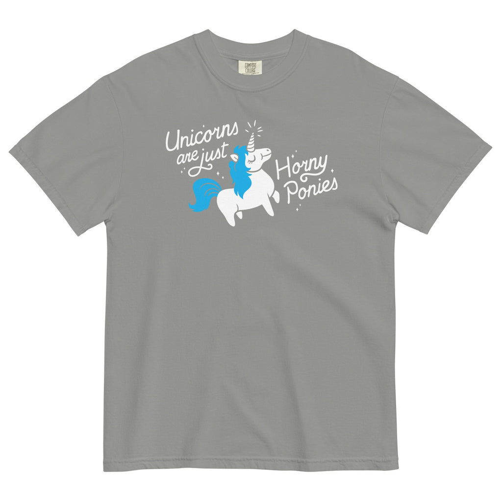 Unicorns Are Just Horny Ponies Men's Relaxed Fit Tee Hoodie, Sweatshirt | CoreVibeTees.com (Image 5)
