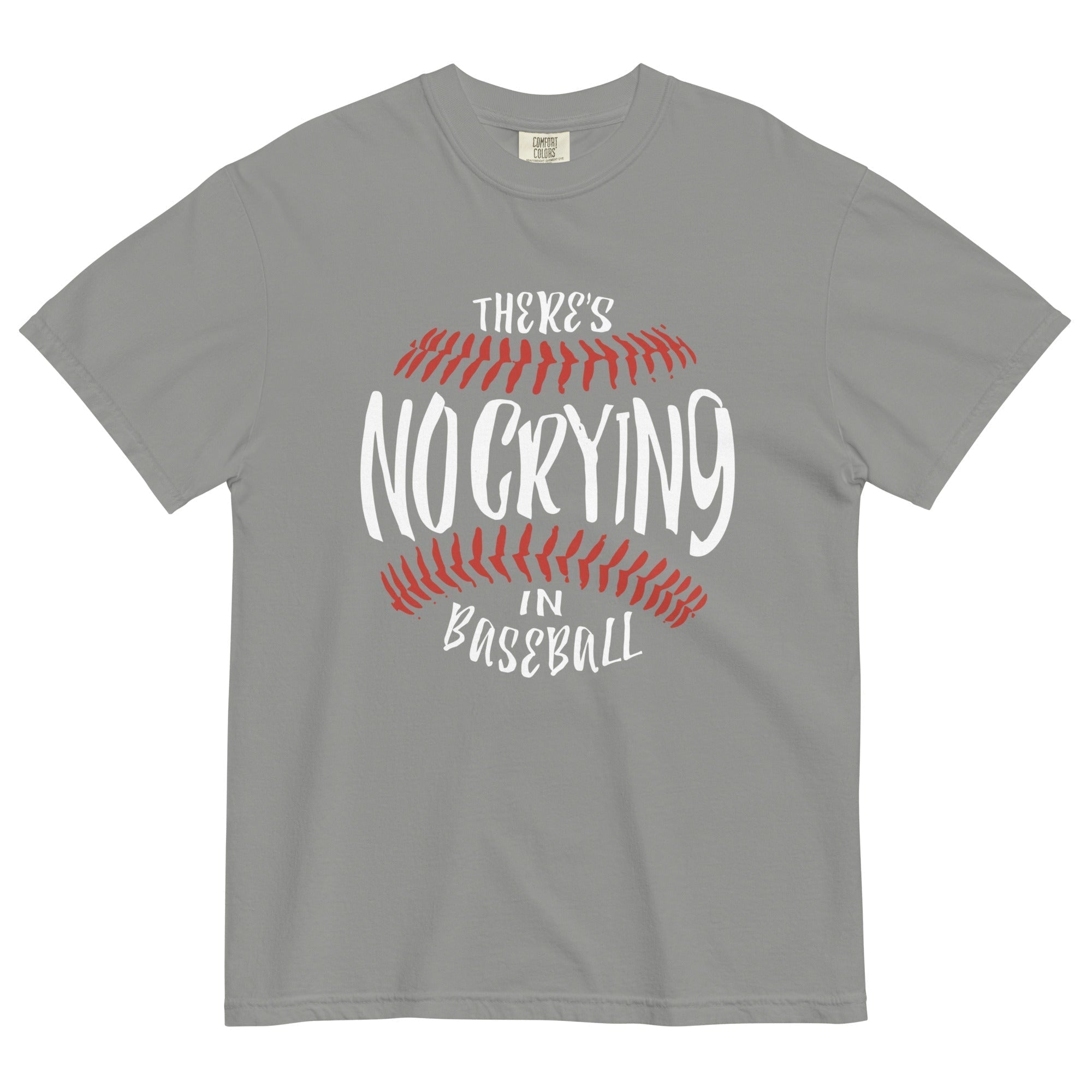 There's No Crying In Baseball Men's Relaxed Fit Tee Hoodie, Sweatshirt | CoreVibeTees.com (Image 1)