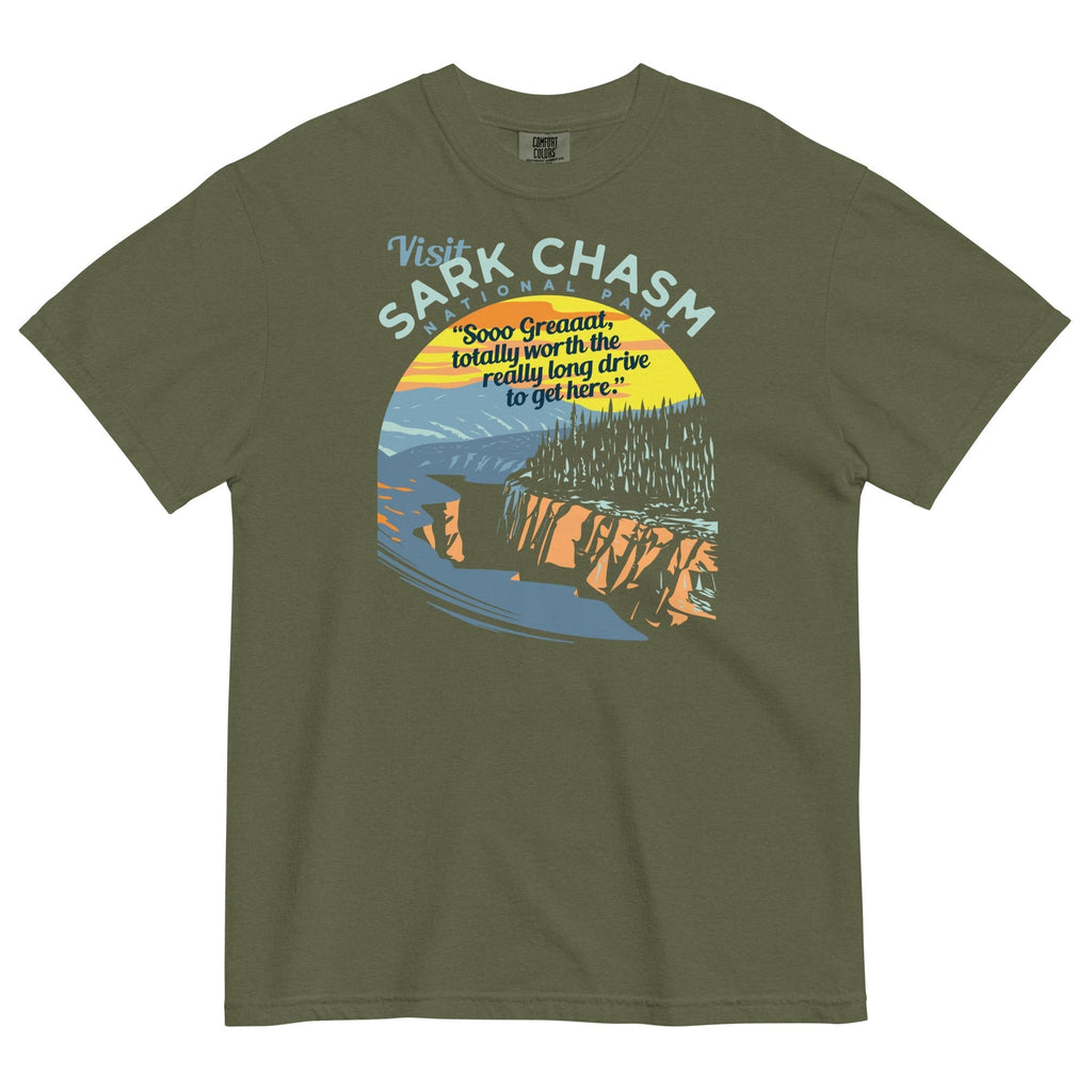 Visit Sark Chasm Men's Relaxed Fit Tee Hoodie, Sweatshirt | CoreVibeTees.com (Image 3)