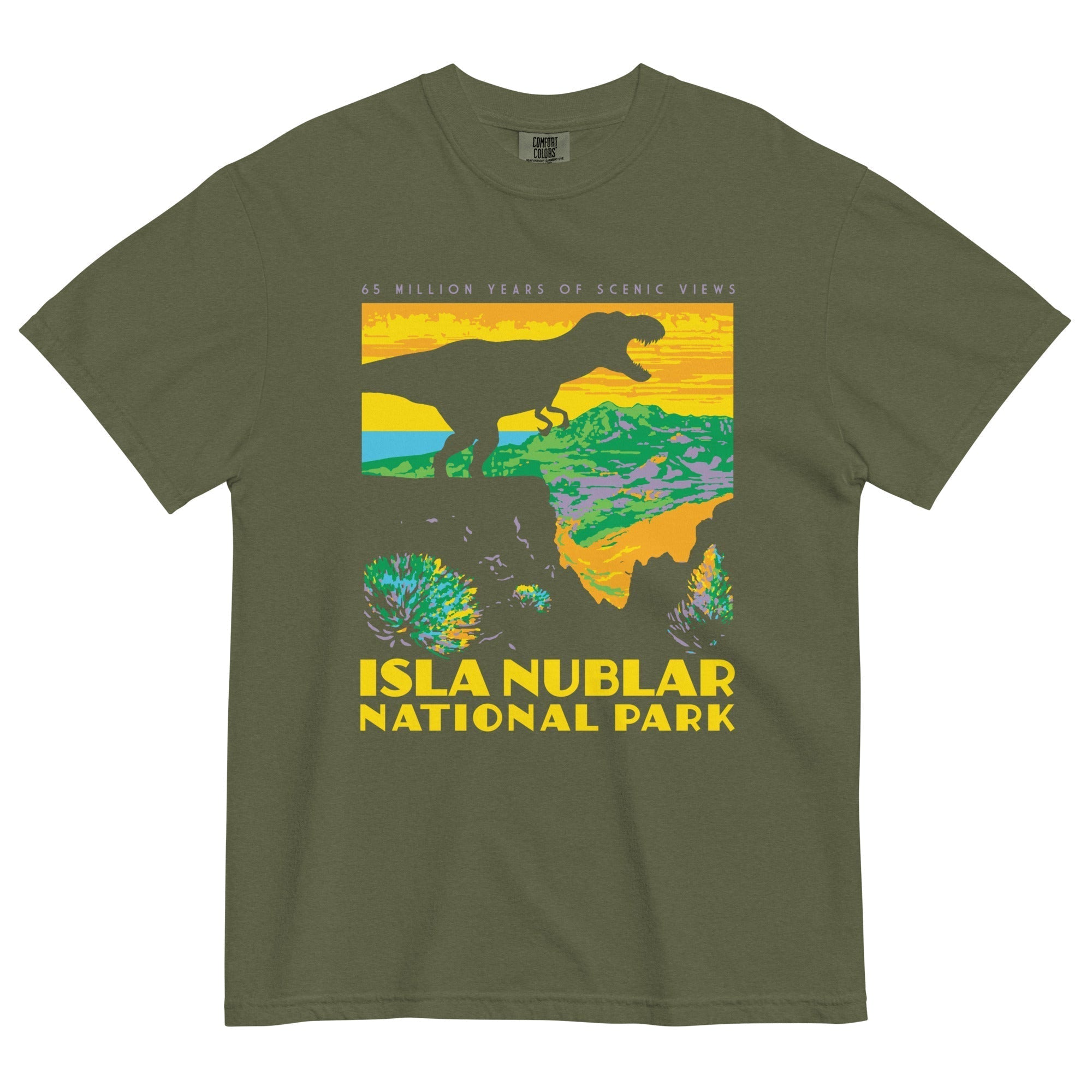 Isla Nublar National Park Men's Relaxed Fit Tee Hoodie, Sweatshirt | CoreVibeTees.com (Image 4)