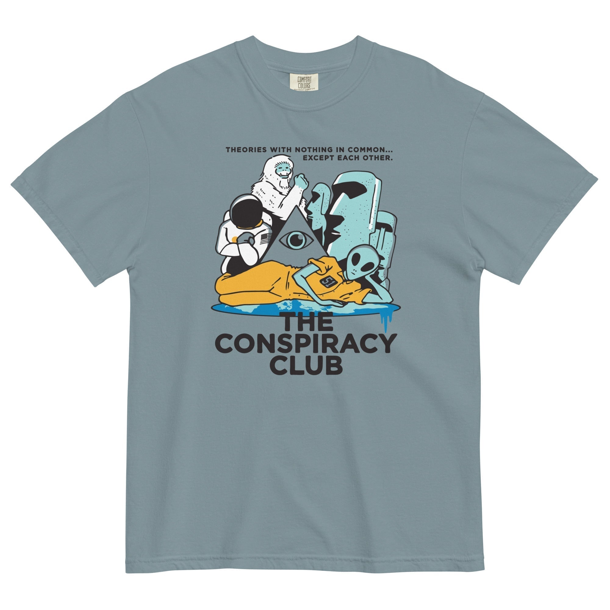 The Conspiracy Club Men's Relaxed Fit Tee Hoodie, Sweatshirt | CoreVibeTees.com (Image 2)