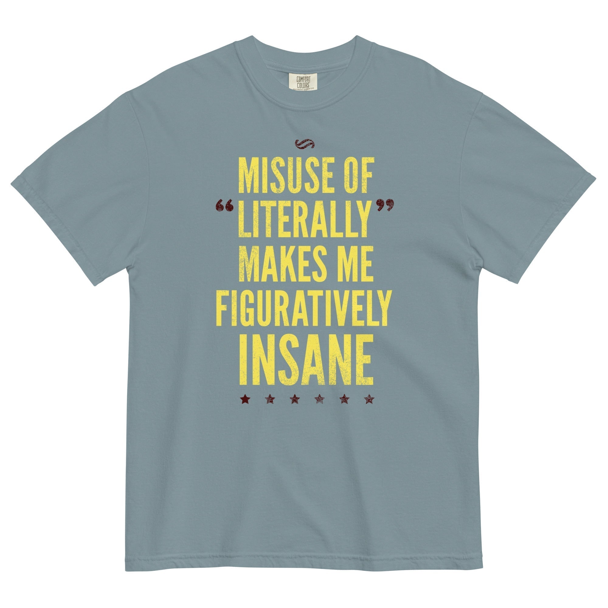 Misuse of Literally Makes Me Figuratively Insane Men's Relaxed Fit Tee Hoodie, Sweatshirt | CoreVibeTees.com (Image 5)