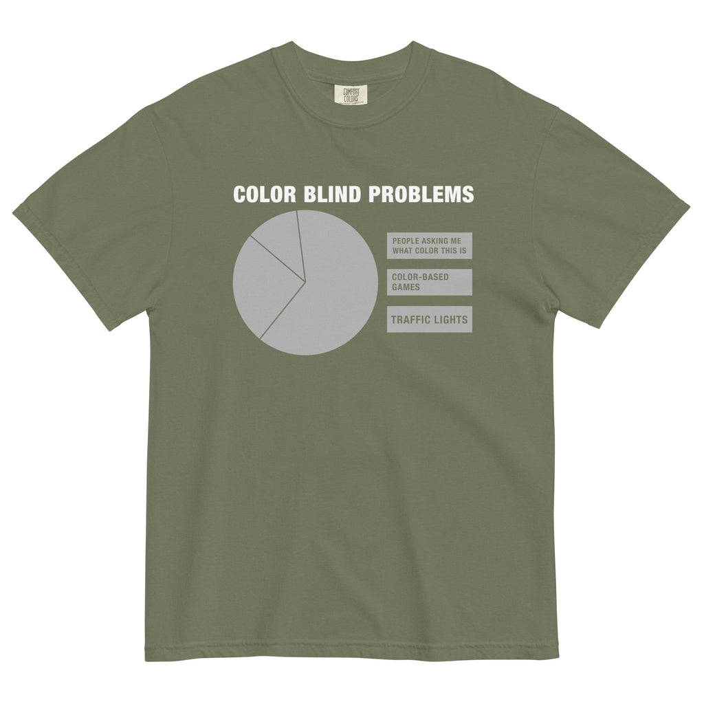 Color Blind Problems Men's Relaxed Fit Tee Hoodie, Sweatshirt | CoreVibeTees.com (Image 4)