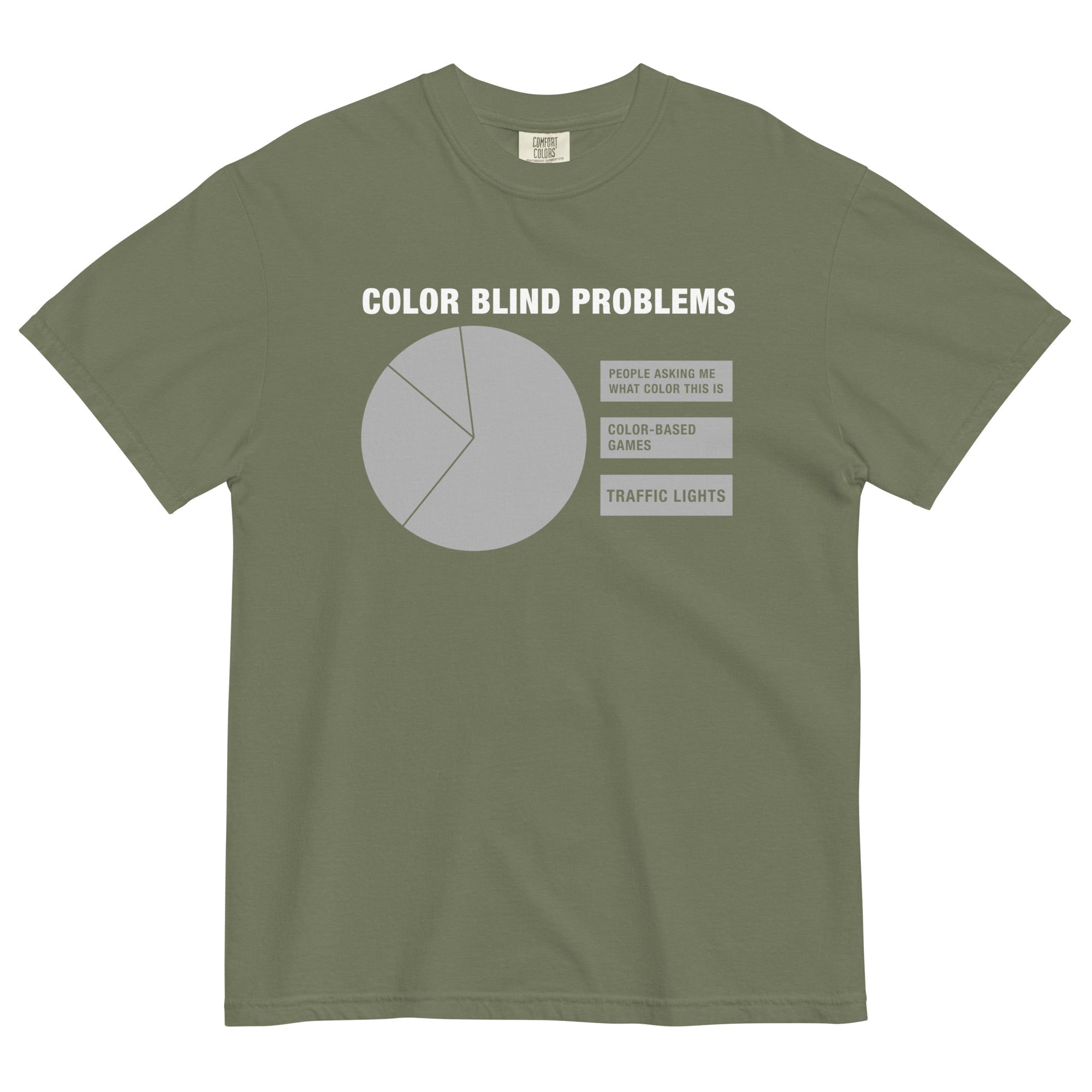 Color Blind Problems Men's Relaxed Fit Tee Hoodie, Sweatshirt | CoreVibeTees.com (Image 4)