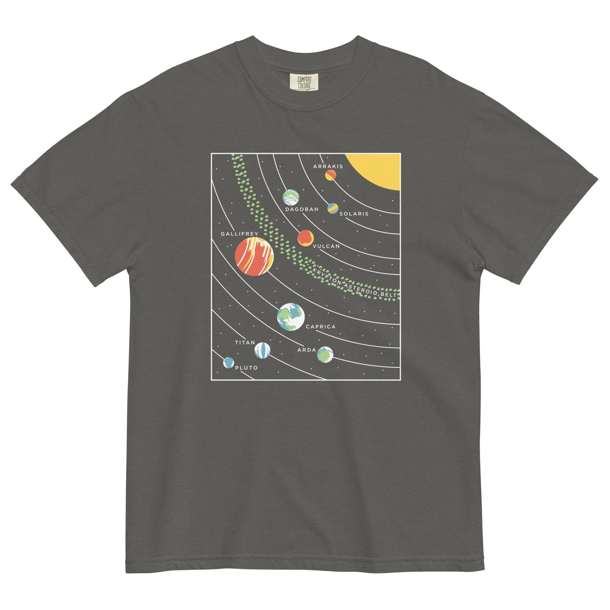 9 Planets Men's Relaxed Fit Tee Hoodie, Sweatshirt | CoreVibeTees.com (Image 3)