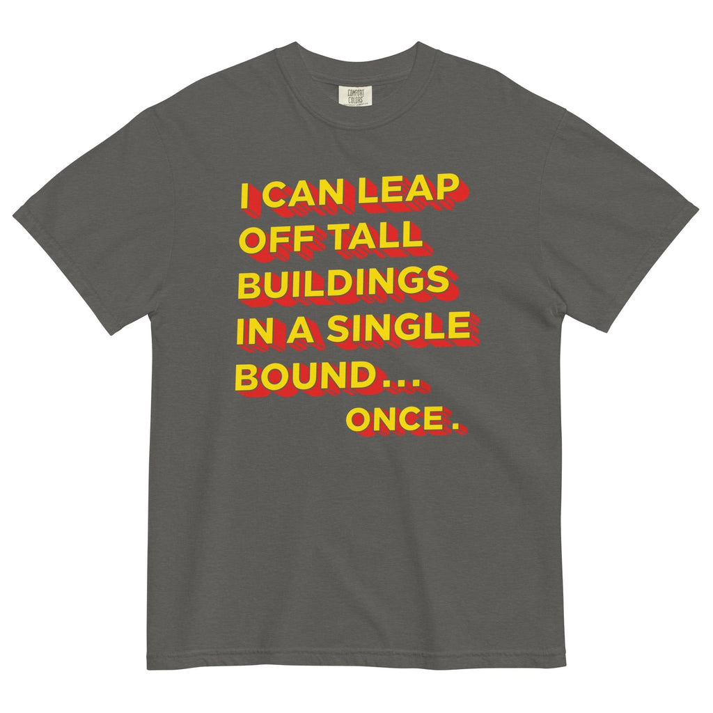 Tall Buildings In A Single Bound Men's Relaxed Fit Tee Hoodie, Sweatshirt | CoreVibeTees.com (Image 3)