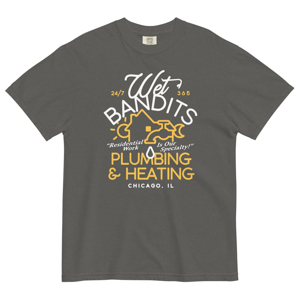 Wet Bandits Plumbing & Heating Men's Relaxed Fit Tee Hoodie, Sweatshirt | CoreVibeTees.com (Image 5)
