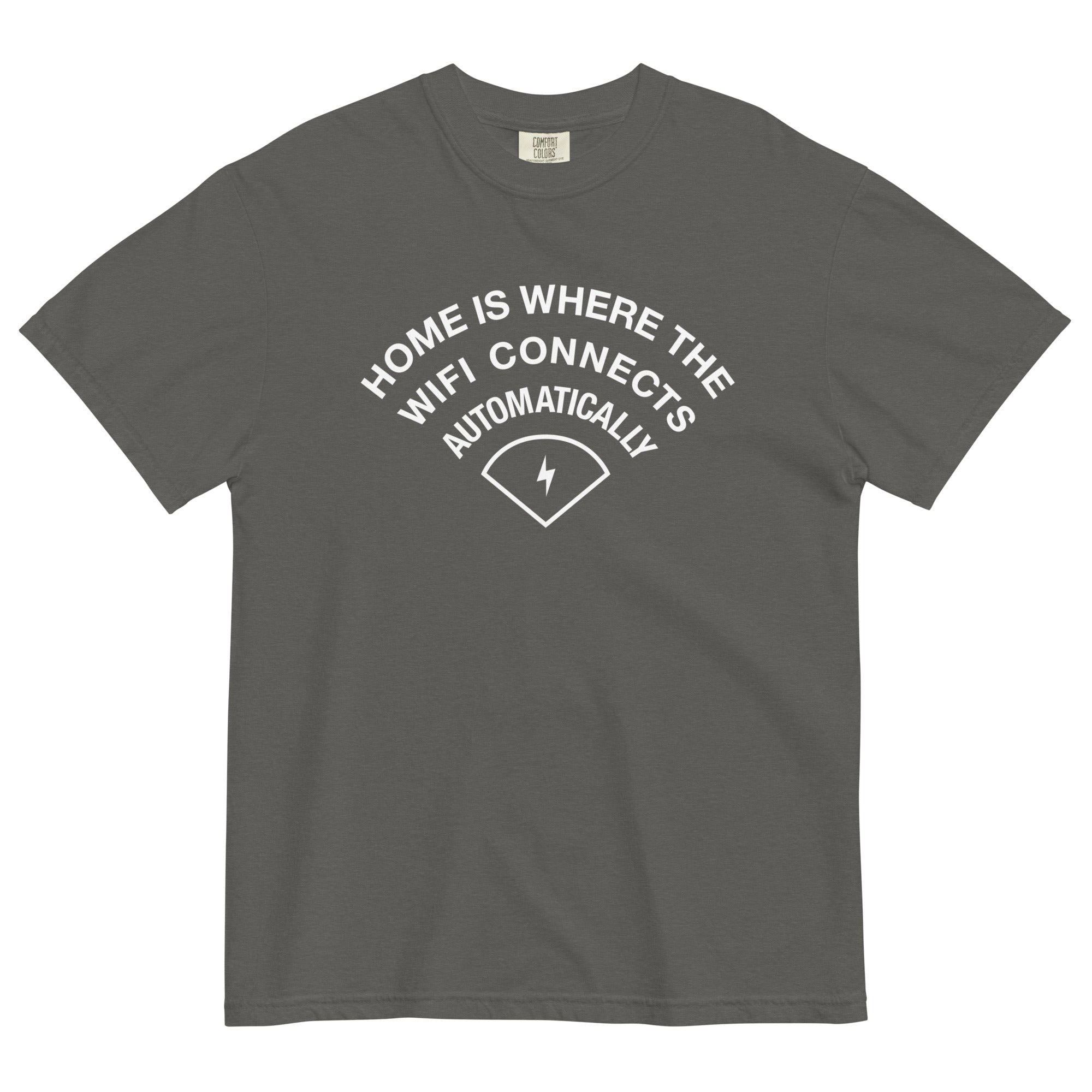 Home Is Where The WiFI Connects Automatically Men's Relaxed Fit Tee Hoodie, Sweatshirt | CoreVibeTees.com (Image 4)