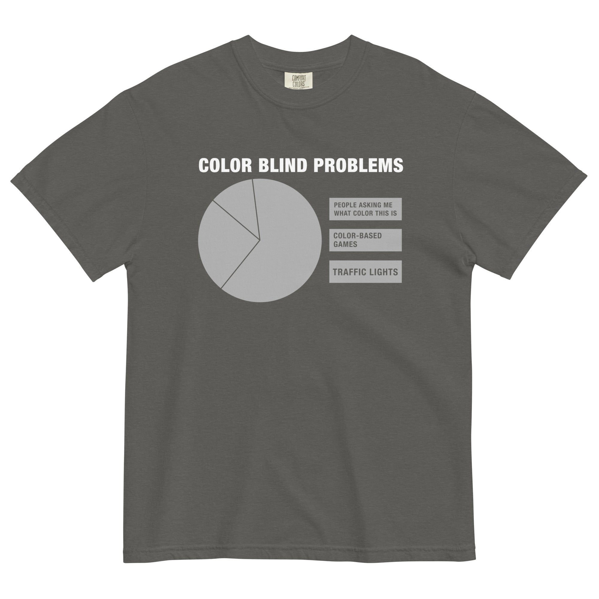 Color Blind Problems Men's Relaxed Fit Tee Hoodie, Sweatshirt | CoreVibeTees.com (Image 3)