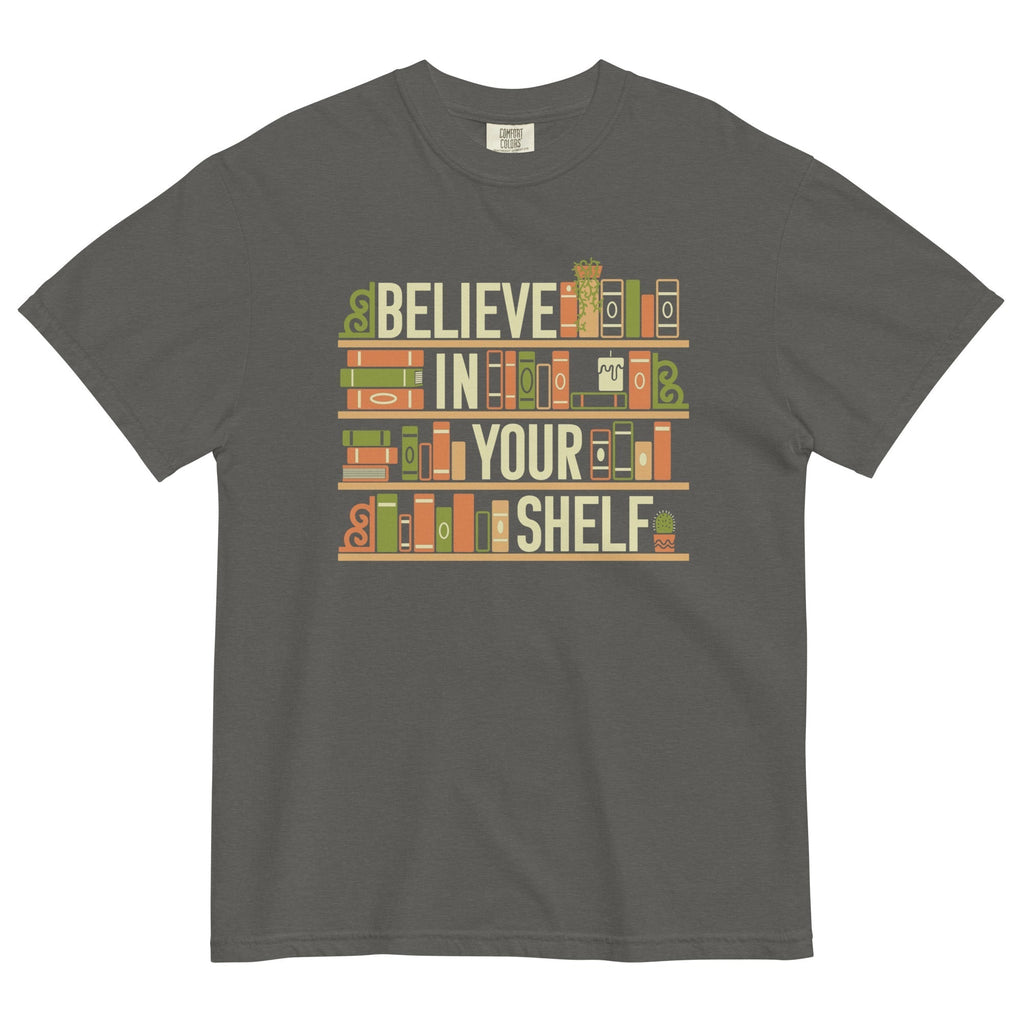 Believe In Your Shelf Men's Relaxed Fit Tee Hoodie, Sweatshirt | CoreVibeTees.com (Image 3)