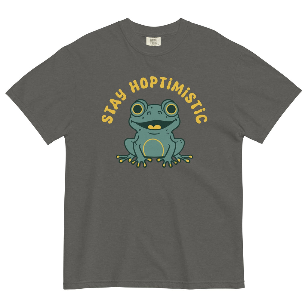 Stay Hoptimistic Men's Relaxed Fit Tee Hoodie, Sweatshirt | CoreVibeTees.com (Image 1)