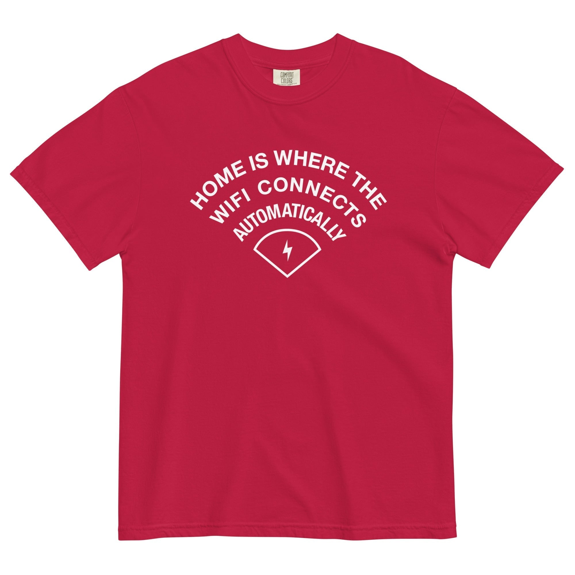 Home Is Where The WiFI Connects Automatically Men's Relaxed Fit Tee Hoodie, Sweatshirt | CoreVibeTees.com (Image 3)