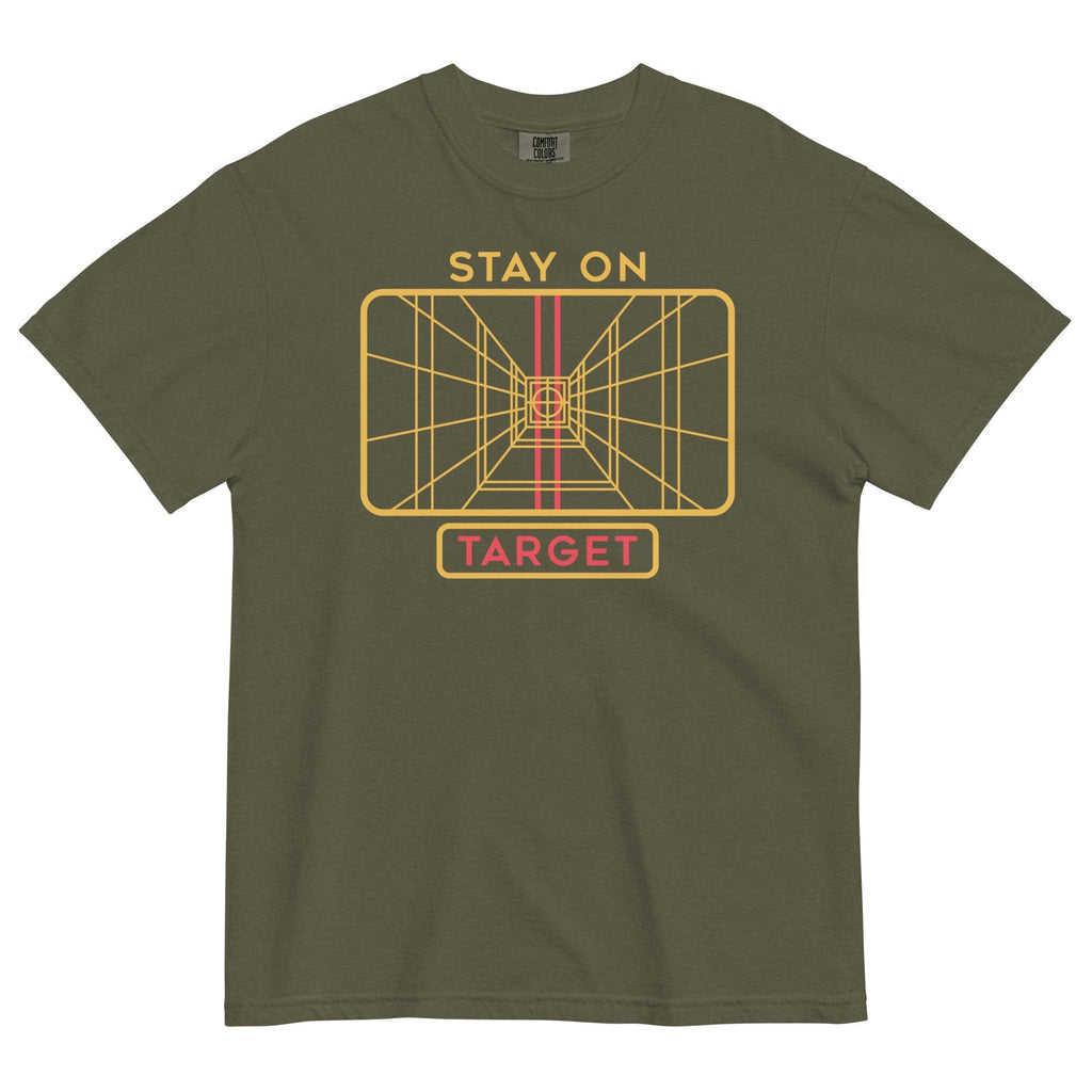 Stay On Target Men's Relaxed Fit Tee Hoodie, Sweatshirt | CoreVibeTees.com (Image 4)