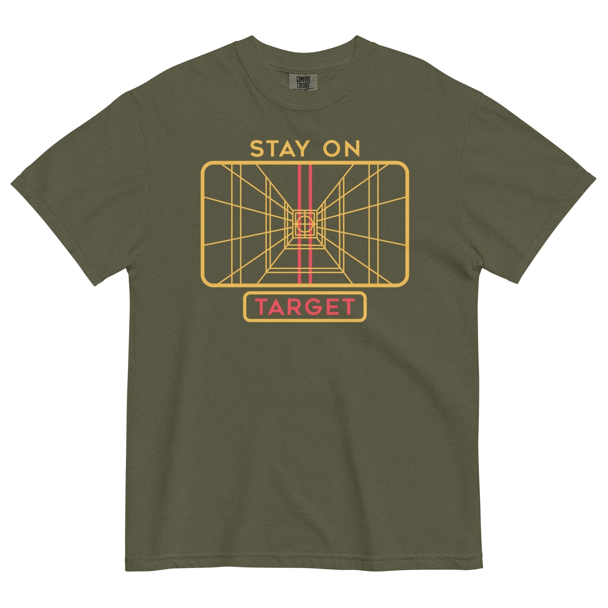 Stay On Target Men's Relaxed Fit Tee Hoodie, Sweatshirt | CoreVibeTees.com (Image 4)