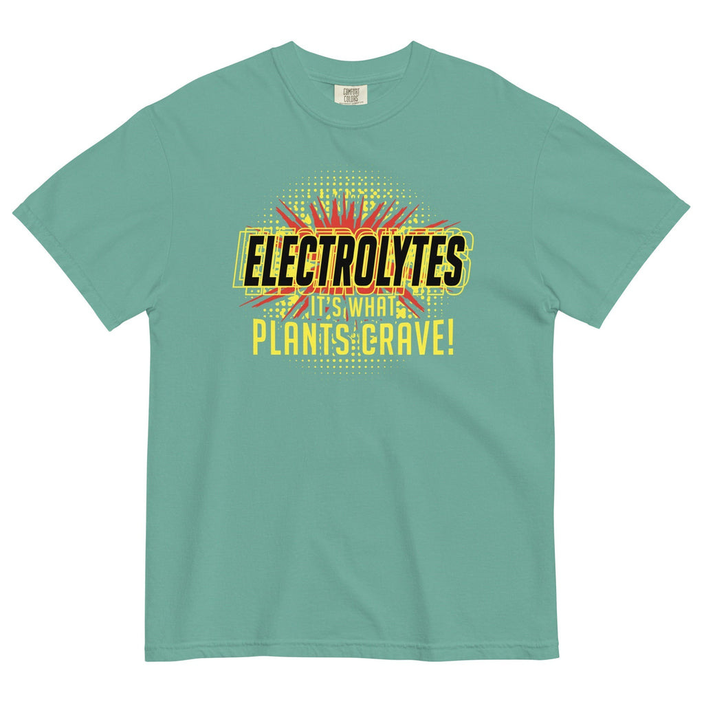 Electrolytes, It's What Plants Crave! Men's Relaxed Fit Tee Hoodie, Sweatshirt | CoreVibeTees.com (Image 1)