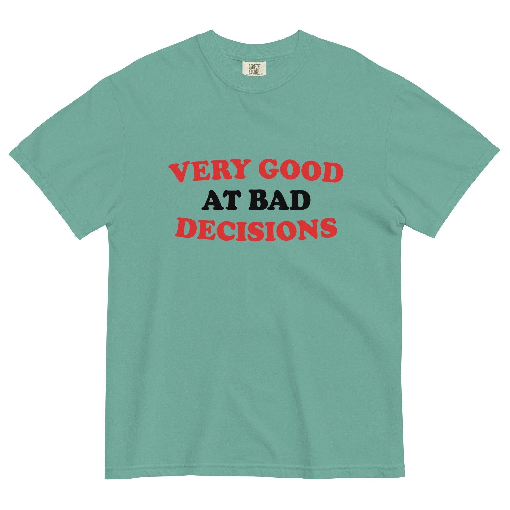 Very Good At Bad Decisions Men's Relaxed Fit Tee Hoodie, Sweatshirt | CoreVibeTees.com (Image 4)