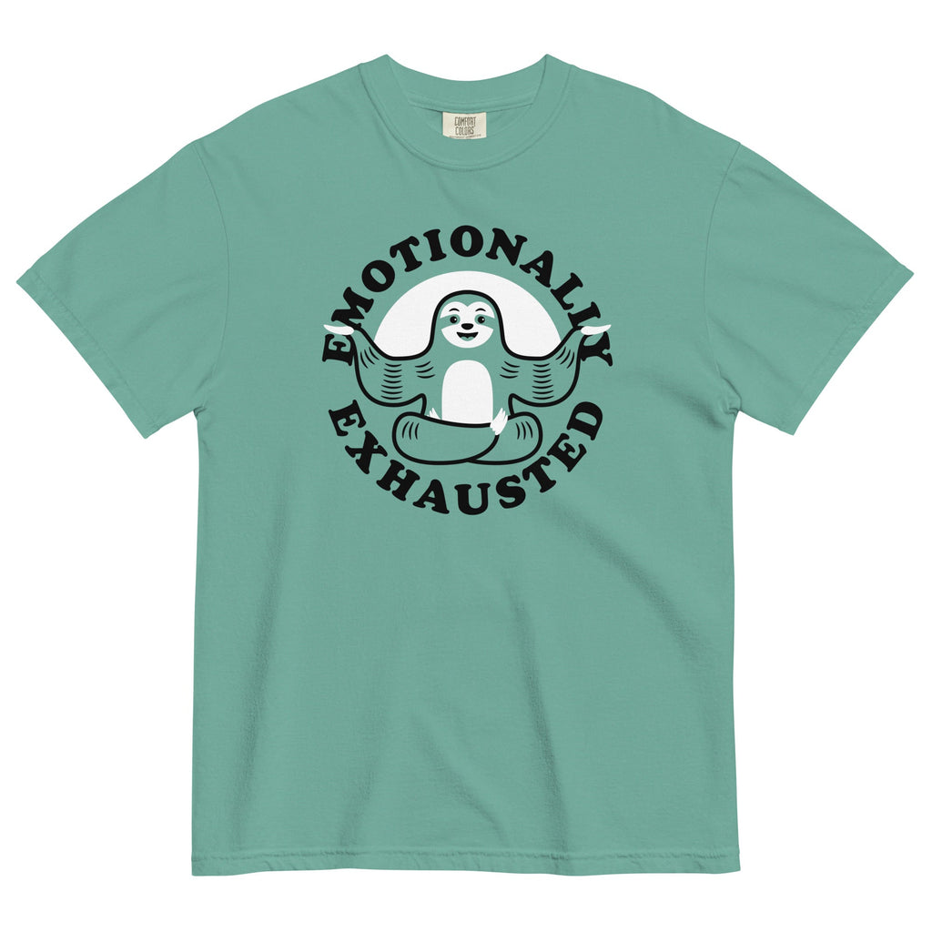 Emotionally Exhausted Men's Relaxed Fit Tee Hoodie, Sweatshirt | CoreVibeTees.com (Image 4)