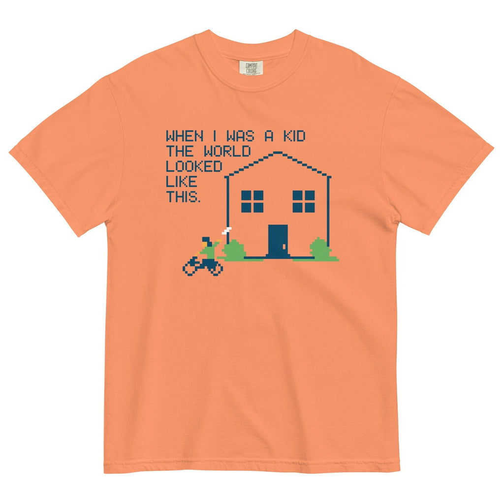 When I Was A Kid The World Men's Relaxed Fit Tee Hoodie, Sweatshirt | CoreVibeTees.com (Image 3)