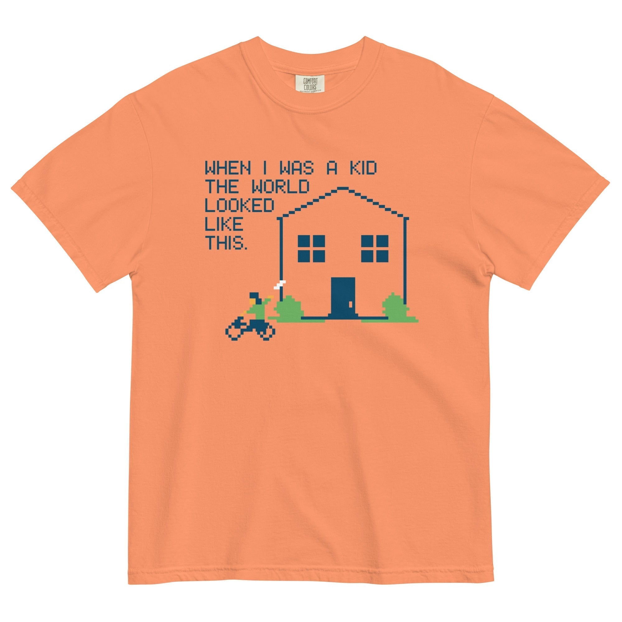 When I Was A Kid The World Men's Relaxed Fit Tee Hoodie, Sweatshirt | CoreVibeTees.com (Image 3)